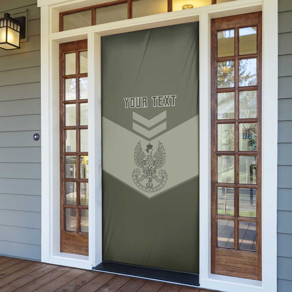 Personalized Poland Home Army Door Cover Armia Krajowa Military Eagle Chevron Design