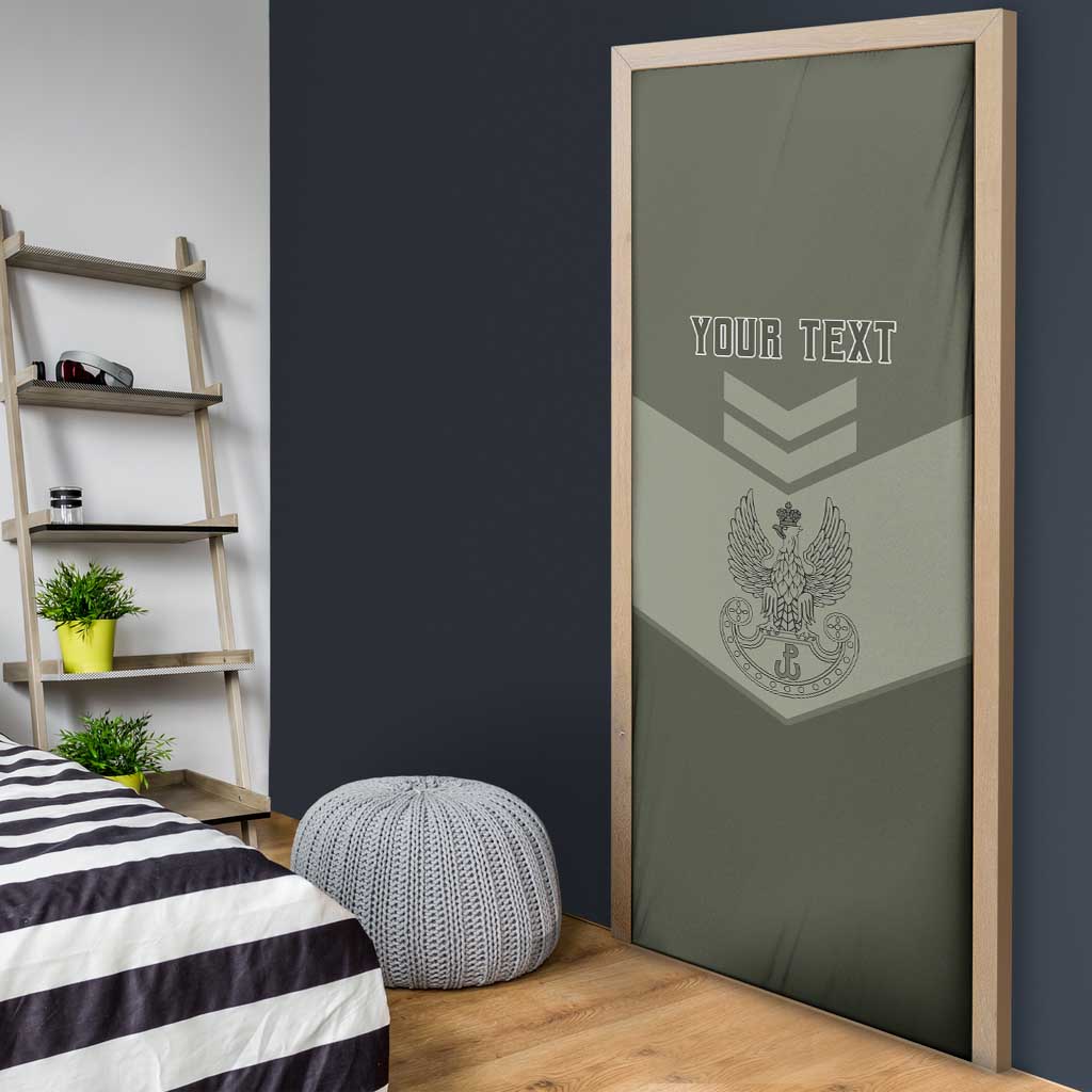 Personalized Poland Home Army Door Cover Armia Krajowa Military Eagle Chevron Design