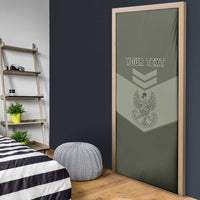Personalized Poland Home Army Door Cover Armia Krajowa Military Eagle Chevron Design