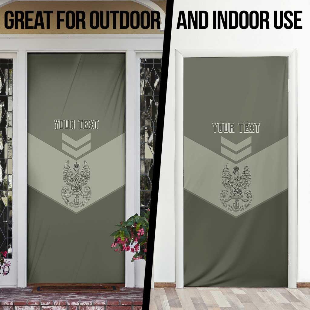 Personalized Poland Home Army Door Cover Armia Krajowa Military Eagle Chevron Design