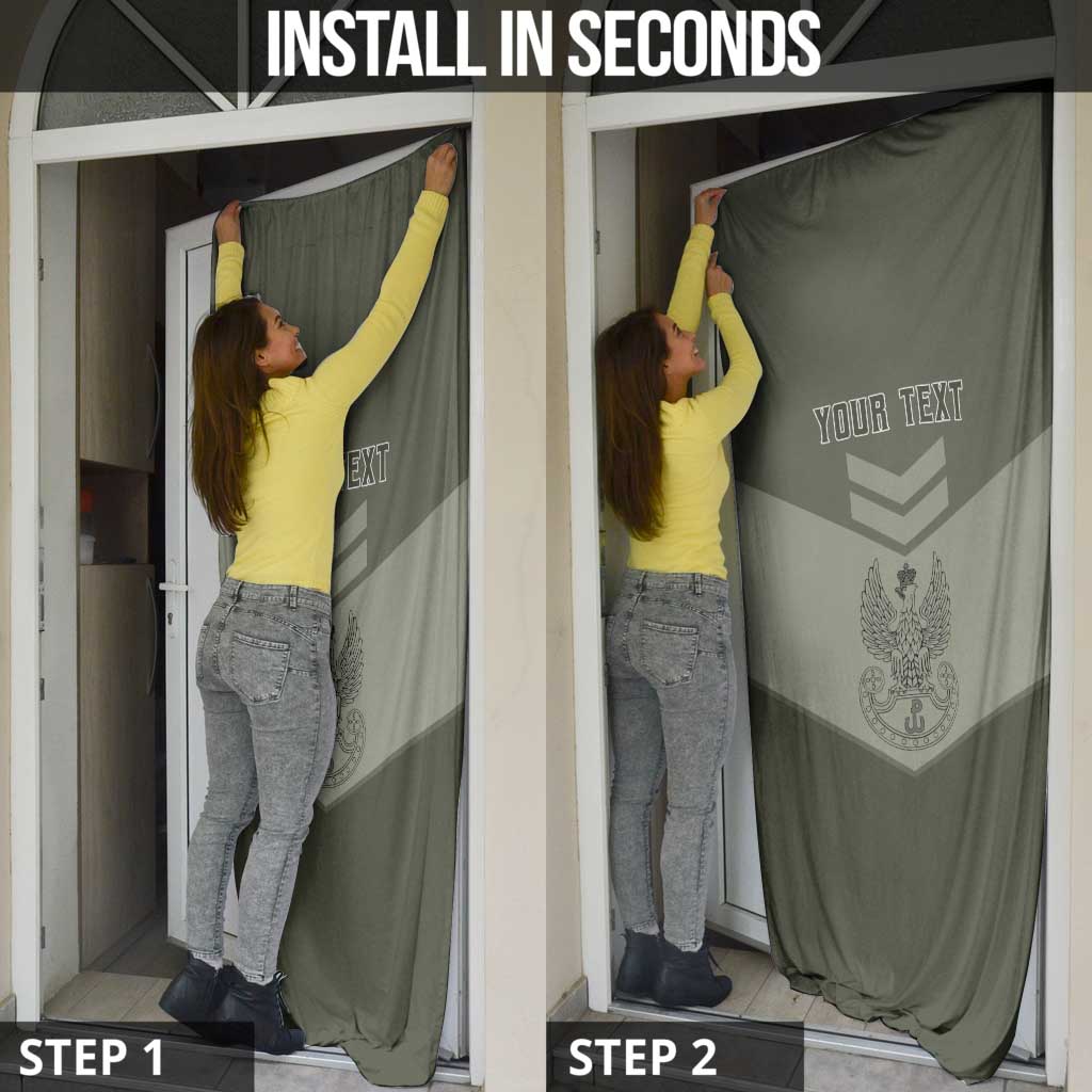 Personalized Poland Home Army Door Cover Armia Krajowa Military Eagle Chevron Design