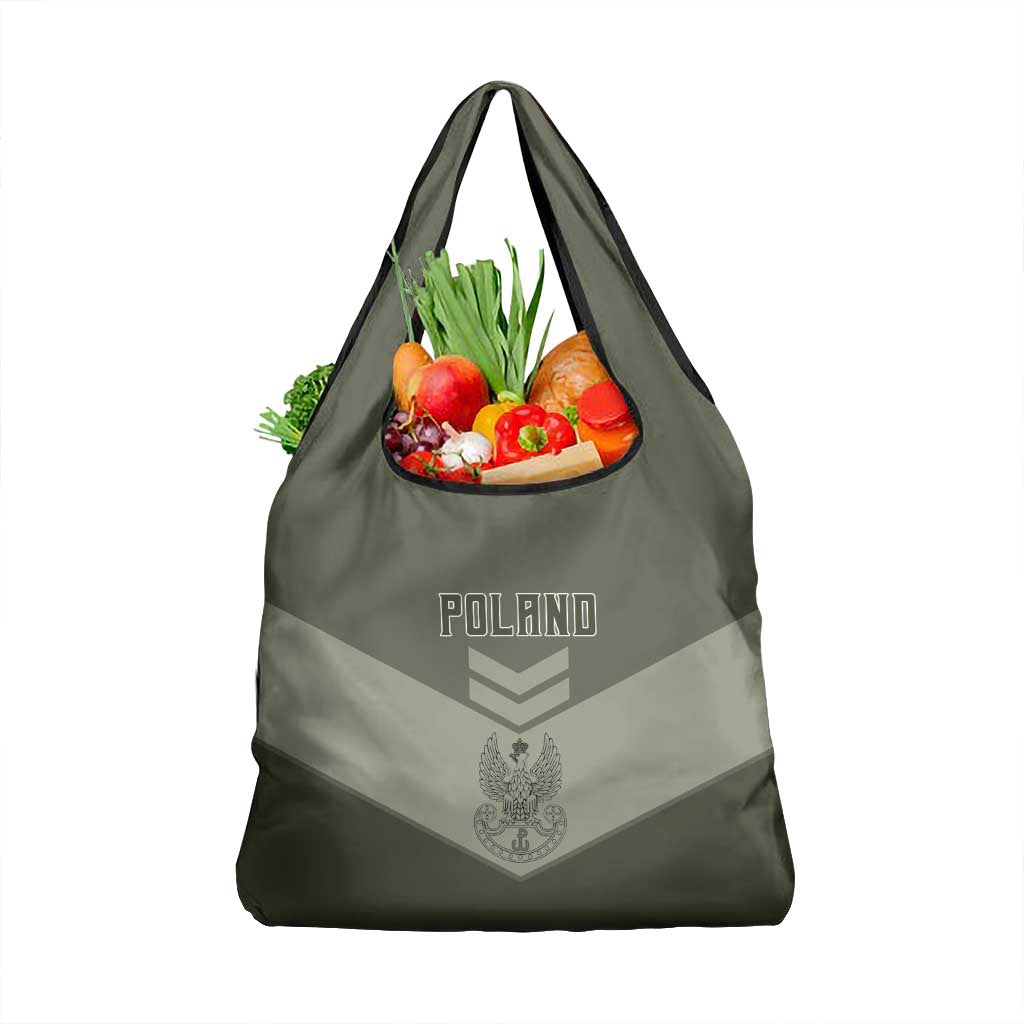 Poland Home Army Grocery Bag Armia Krajowa Military Eagle Chevron Design