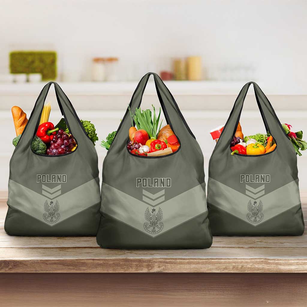 Poland Home Army Grocery Bag Armia Krajowa Military Eagle Chevron Design