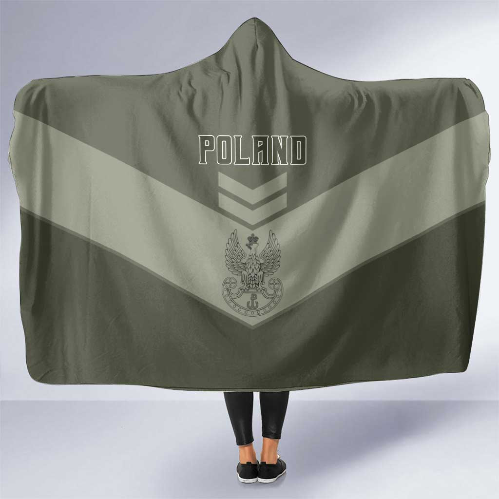 Poland Home Army Hooded Blanket Armia Krajowa Military Eagle Chevron Design