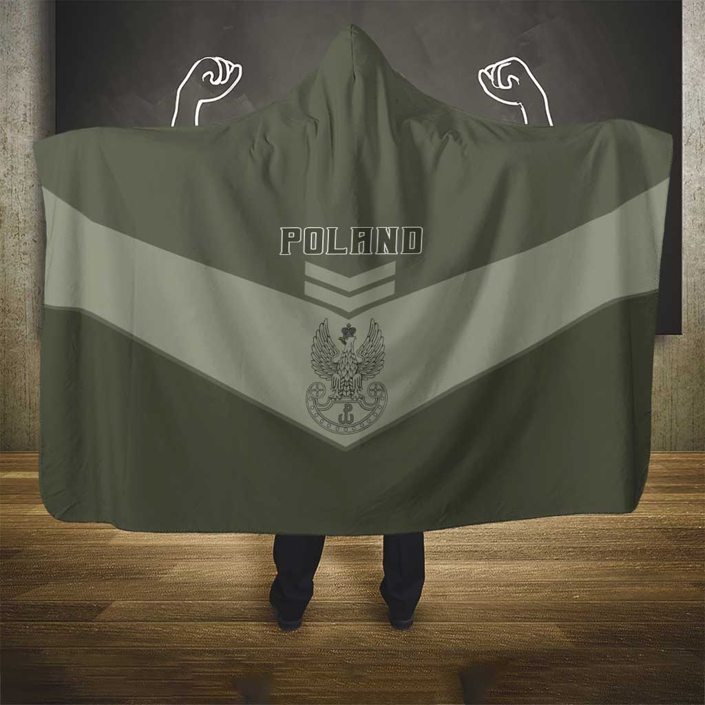 Poland Home Army Hooded Blanket Armia Krajowa Military Eagle Chevron Design