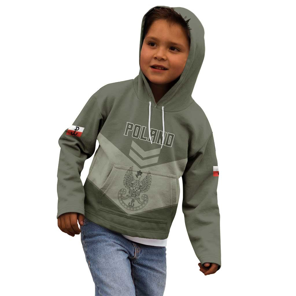 Personalized Poland Home Army Kid Hoodie Armia Krajowa Military Eagle Chevron Design
