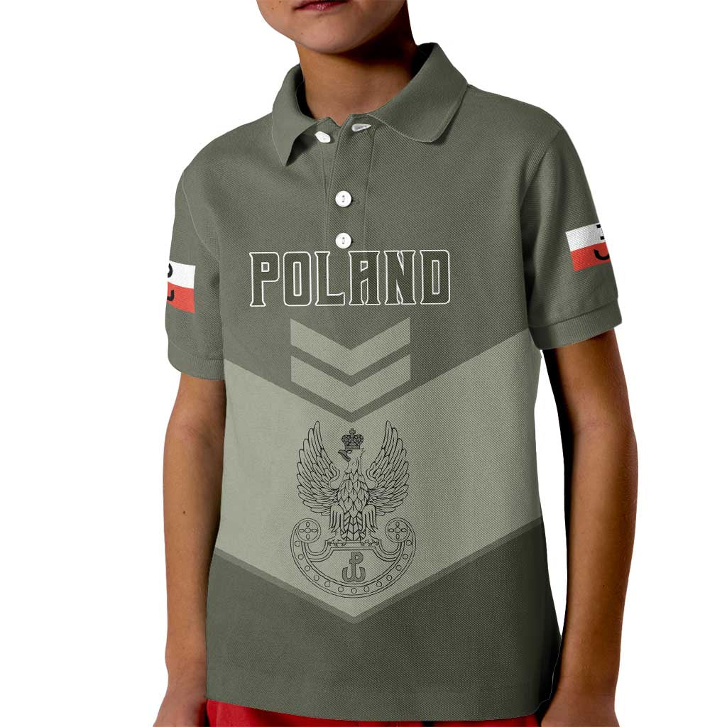Personalized Poland Home Army Kid Polo Shirt Armia Krajowa Military Eagle Chevron Design