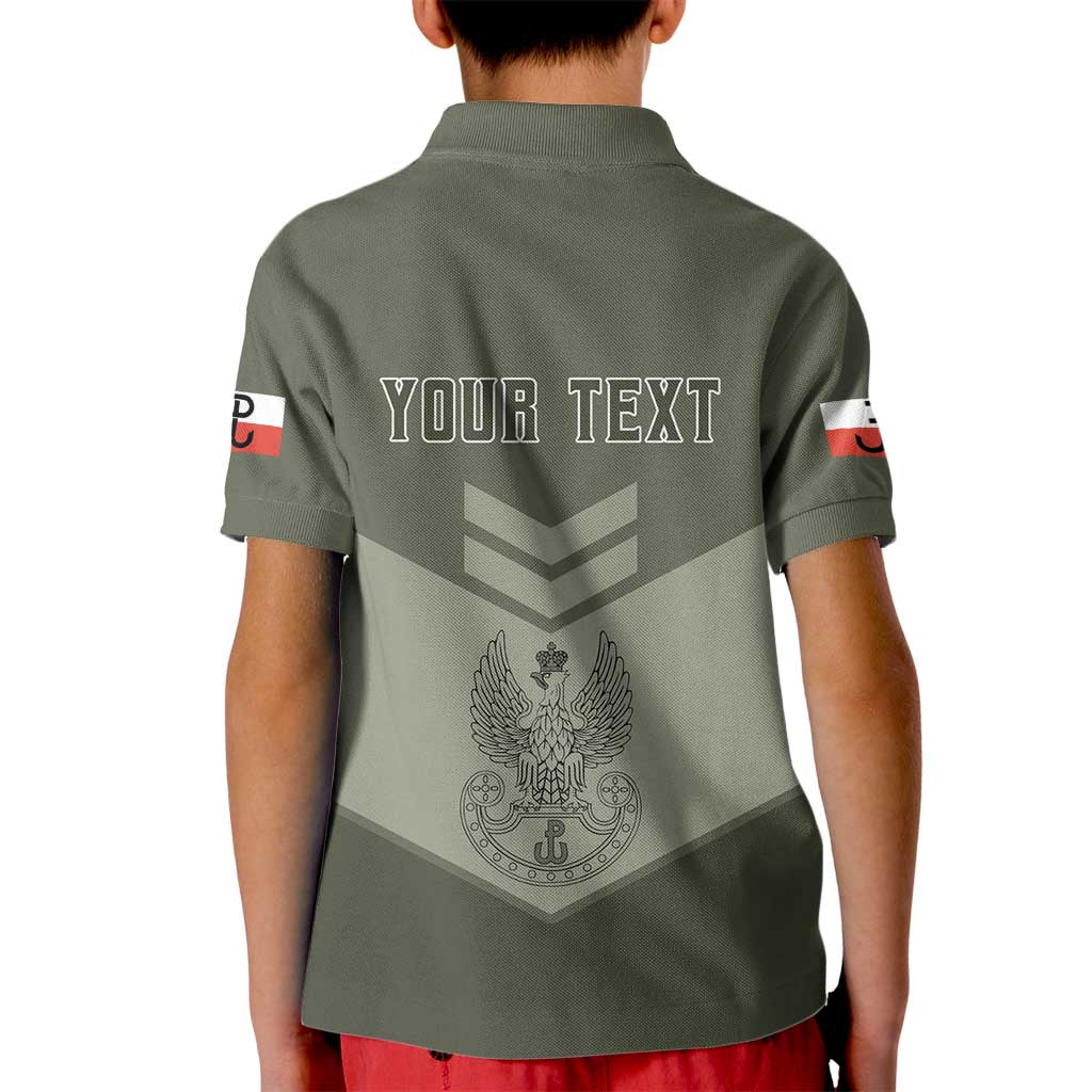 Personalized Poland Home Army Kid Polo Shirt Armia Krajowa Military Eagle Chevron Design