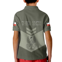 Personalized Poland Home Army Kid Polo Shirt Armia Krajowa Military Eagle Chevron Design