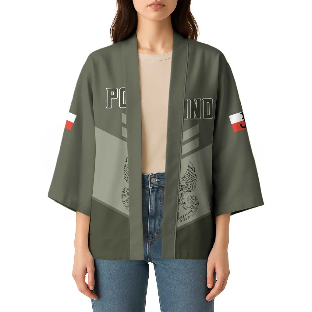Personalized Poland Home Army Kimono Armia Krajowa Military Eagle Chevron Design
