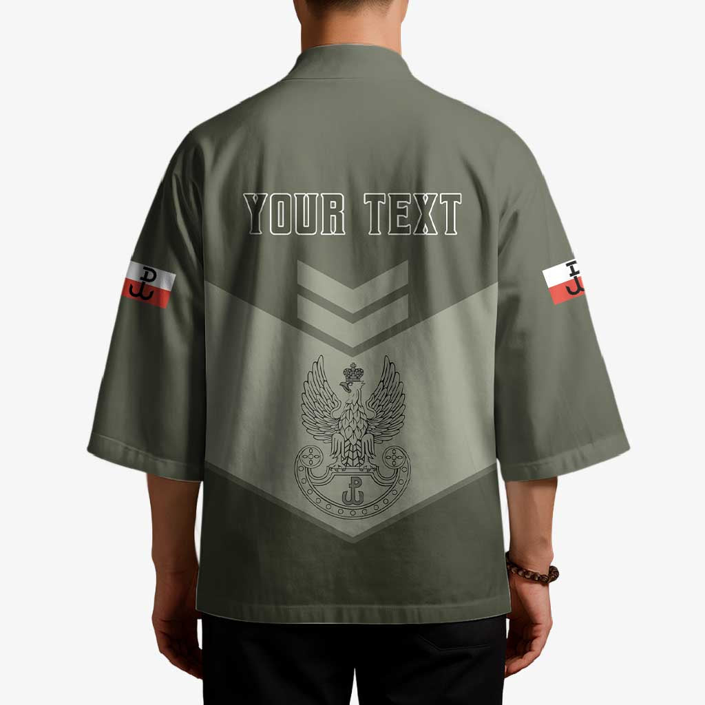 Personalized Poland Home Army Kimono Armia Krajowa Military Eagle Chevron Design