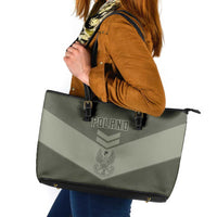 Poland Home Army Leather Tote Bag Armia Krajowa Military Eagle Chevron Design