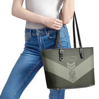 Poland Home Army Leather Tote Bag Armia Krajowa Military Eagle Chevron Design
