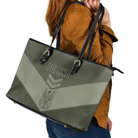 Poland Home Army Leather Tote Bag Armia Krajowa Military Eagle Chevron Design