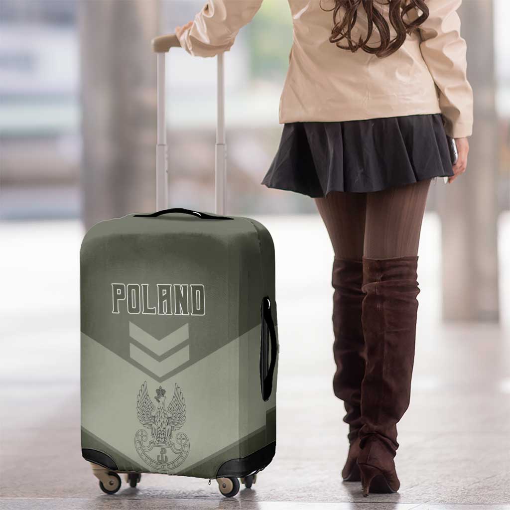 Poland Home Army Luggage Cover Armia Krajowa Military Eagle Chevron Design
