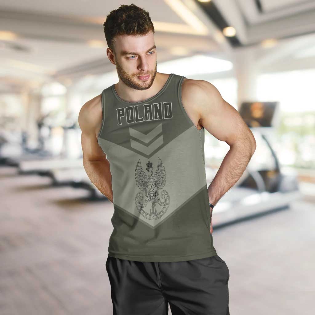 Personalized Poland Home Army Men Tank Top Armia Krajowa Military Eagle Chevron Design