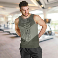 Personalized Poland Home Army Men Tank Top Armia Krajowa Military Eagle Chevron Design