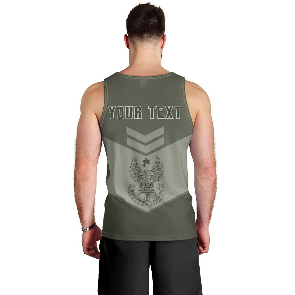 Personalized Poland Home Army Men Tank Top Armia Krajowa Military Eagle Chevron Design