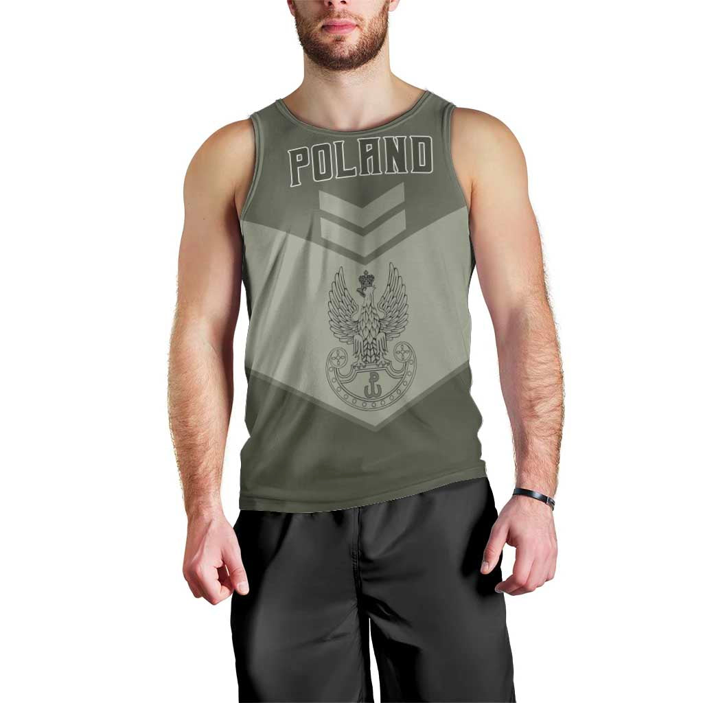 Personalized Poland Home Army Men Tank Top Armia Krajowa Military Eagle Chevron Design
