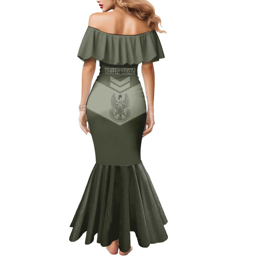 Personalized Poland Home Army Mermaid Dress Armia Krajowa Military Eagle Chevron Design