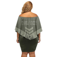 Personalized Poland Home Army Off Shoulder Short Dress Armia Krajowa Military Eagle Chevron Design