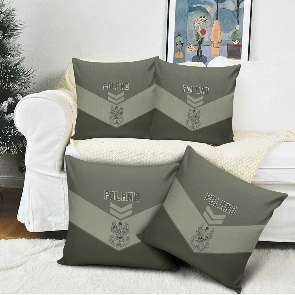 Poland Home Army Pillow Cover Armia Krajowa Military Eagle Chevron Design