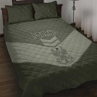 Poland Home Army Quilt Bed Set Armia Krajowa Military Eagle Chevron Design