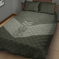 Poland Home Army Quilt Bed Set Armia Krajowa Military Eagle Chevron Design