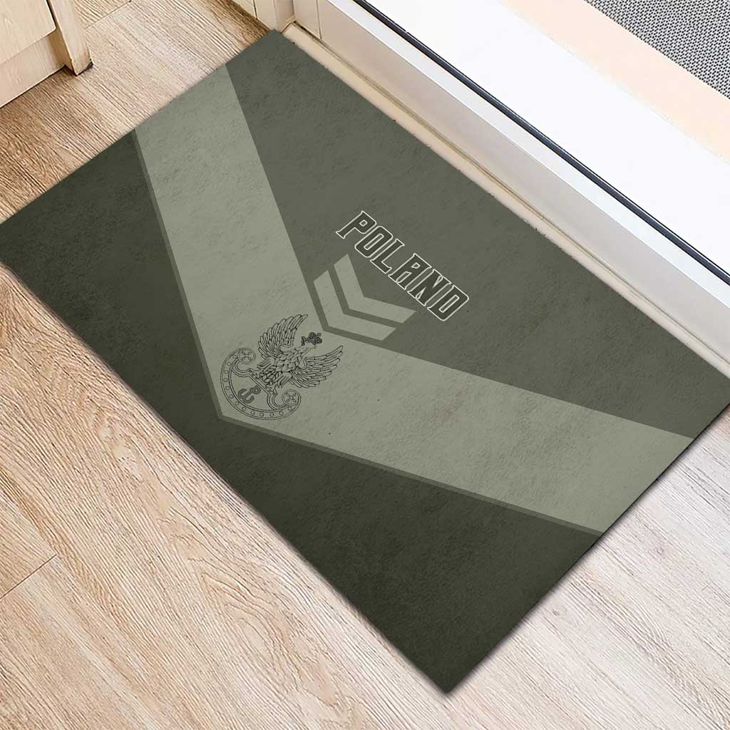 Poland Home Army Rubber Doormat Armia Krajowa Military Eagle Chevron Design