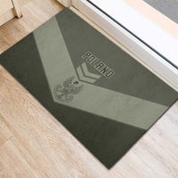 Poland Home Army Rubber Doormat Armia Krajowa Military Eagle Chevron Design