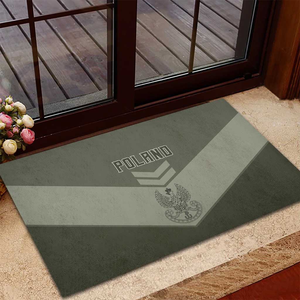 Poland Home Army Rubber Doormat Armia Krajowa Military Eagle Chevron Design