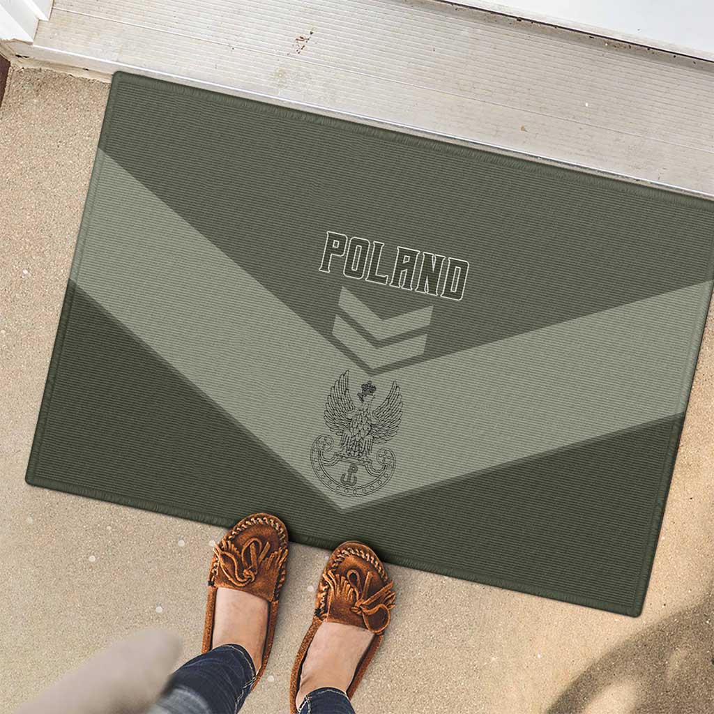 Poland Home Army Rubber Doormat Armia Krajowa Military Eagle Chevron Design
