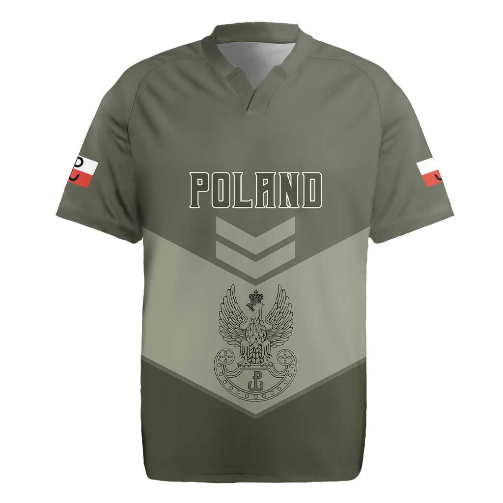 Personalized Poland Home Army Rugby Jersey Armia Krajowa Military Eagle Chevron Design
