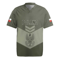 Personalized Poland Home Army Rugby Jersey Armia Krajowa Military Eagle Chevron Design