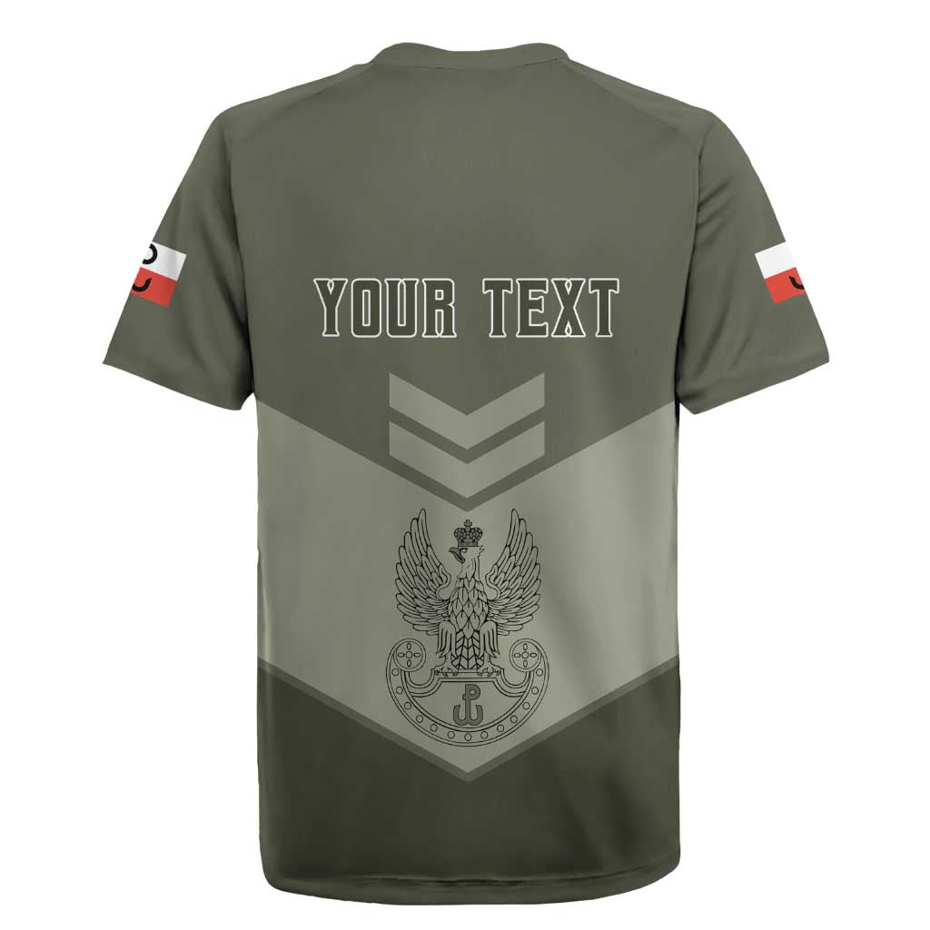 Personalized Poland Home Army Rugby Jersey Armia Krajowa Military Eagle Chevron Design