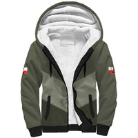 Personalized Poland Home Army Sherpa Hoodie Armia Krajowa Military Eagle Chevron Design