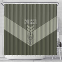 Poland Home Army Shower Curtain Armia Krajowa Military Eagle Chevron Design