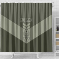 Poland Home Army Shower Curtain Armia Krajowa Military Eagle Chevron Design