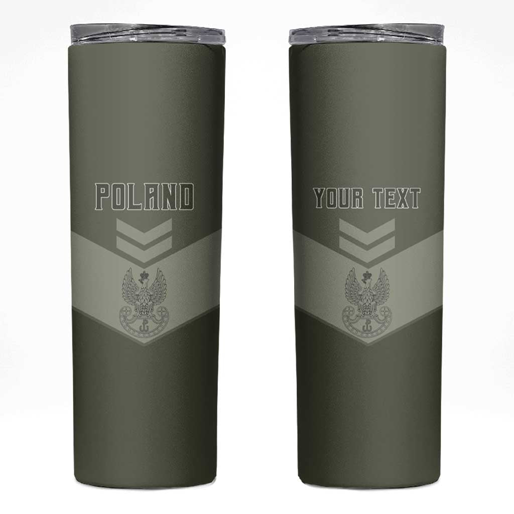 Personalized Poland Home Army Skinny Tumbler Armia Krajowa Military Eagle Chevron Design