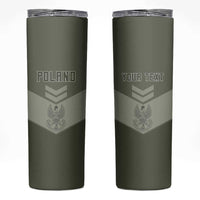 Personalized Poland Home Army Skinny Tumbler Armia Krajowa Military Eagle Chevron Design