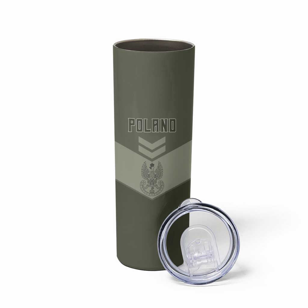 Personalized Poland Home Army Skinny Tumbler Armia Krajowa Military Eagle Chevron Design