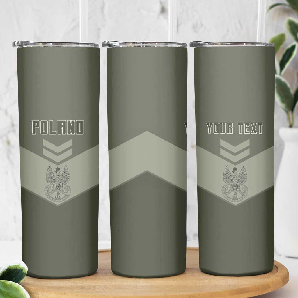 Personalized Poland Home Army Skinny Tumbler Armia Krajowa Military Eagle Chevron Design