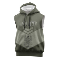 Personalized Poland Home Army Sleeveless Hoodie Armia Krajowa Military Eagle Chevron Design