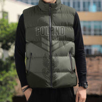 Personalized Poland Home Army Sleeveless Puffer Jacket Armia Krajowa Military Eagle Chevron Design