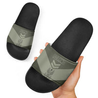 Poland Home Army Slide Sandals Armia Krajowa Military Eagle Chevron Design