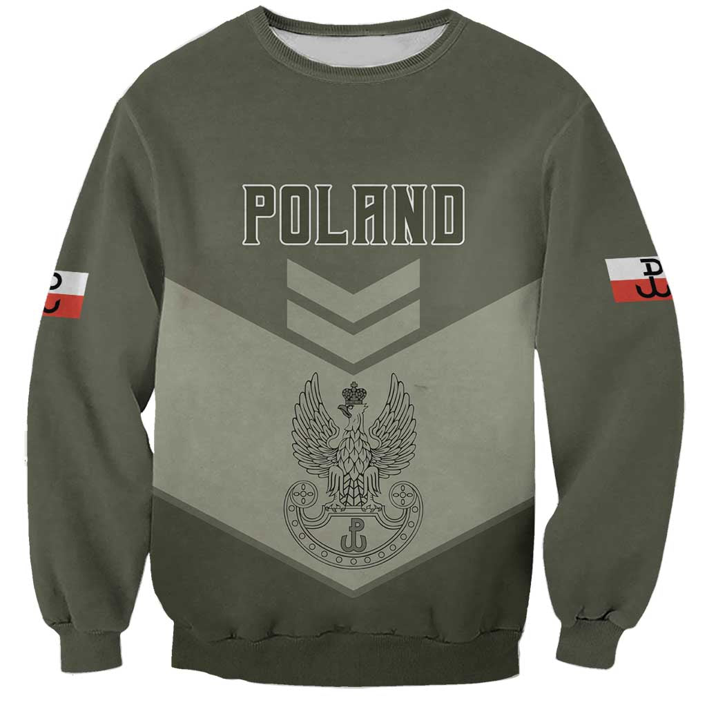 Personalized Poland Home Army Sweatshirt Armia Krajowa Military Eagle Chevron Design