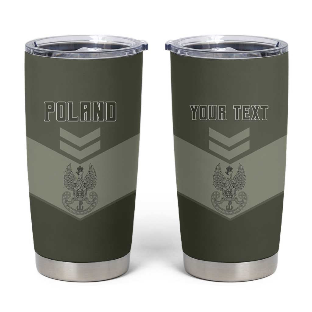 Personalized Poland Home Army Tumbler Cup Armia Krajowa Military Eagle Chevron Design