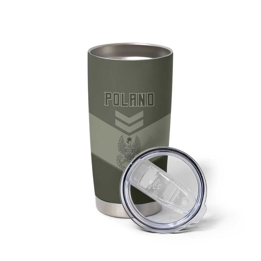 Personalized Poland Home Army Tumbler Cup Armia Krajowa Military Eagle Chevron Design