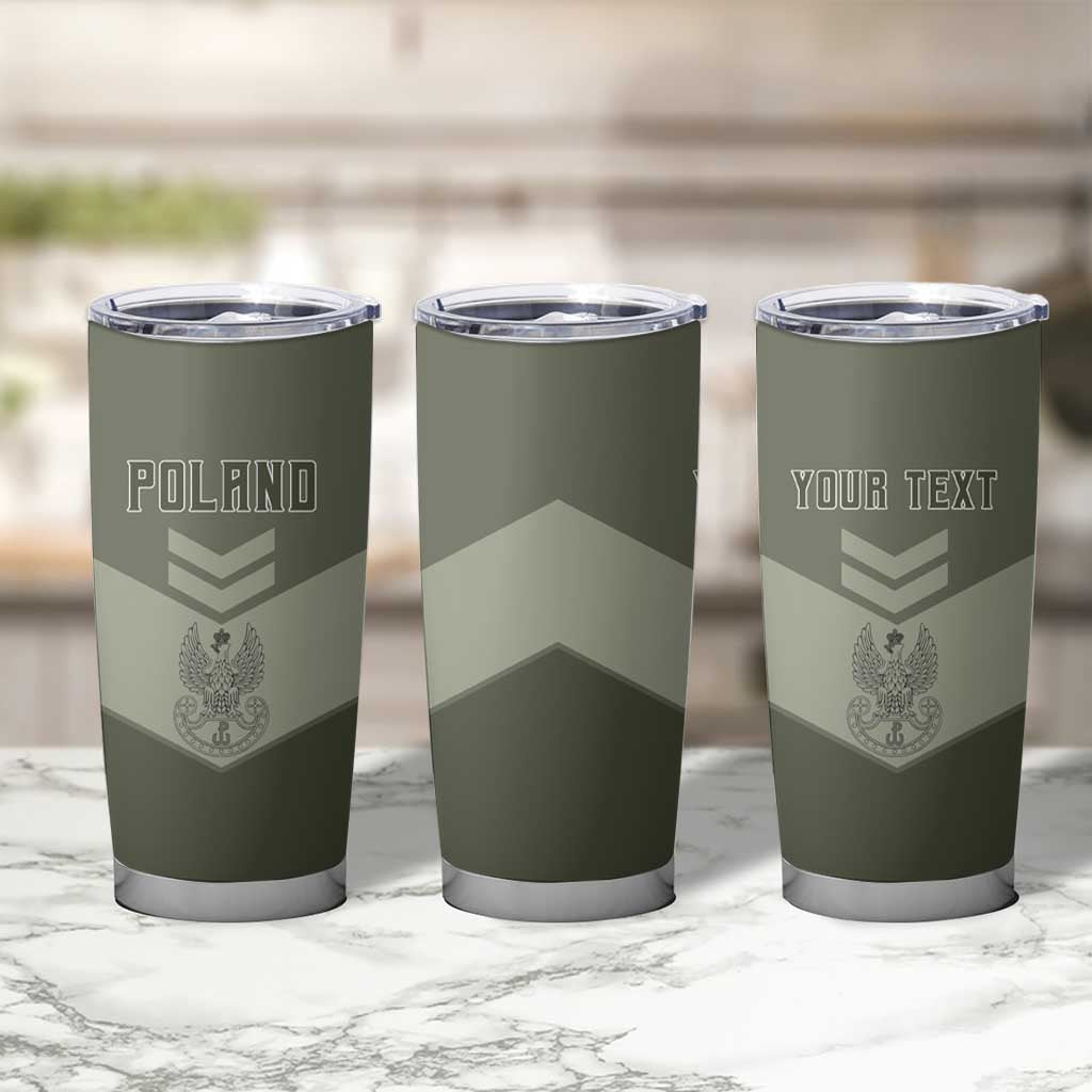 Personalized Poland Home Army Tumbler Cup Armia Krajowa Military Eagle Chevron Design