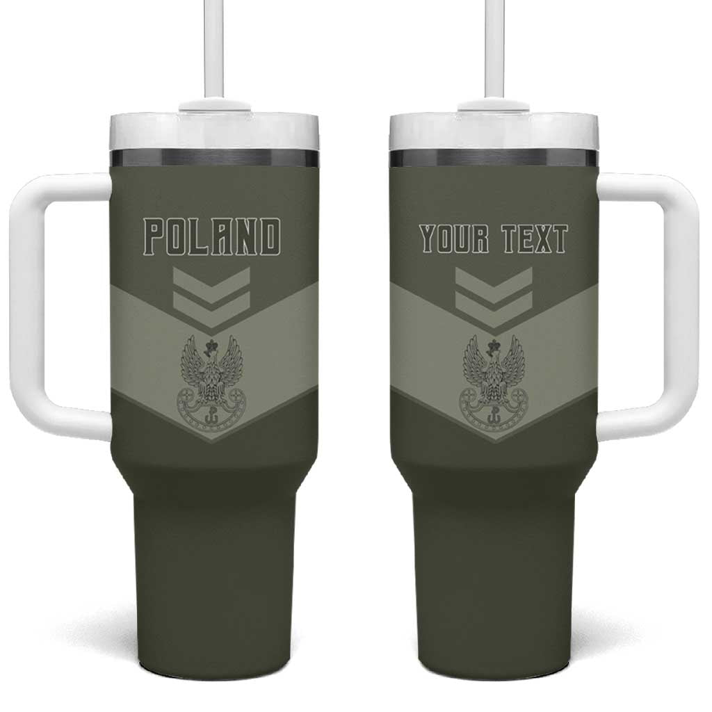 Personalized Poland Home Army Tumbler With Handle Armia Krajowa Military Eagle Chevron Design